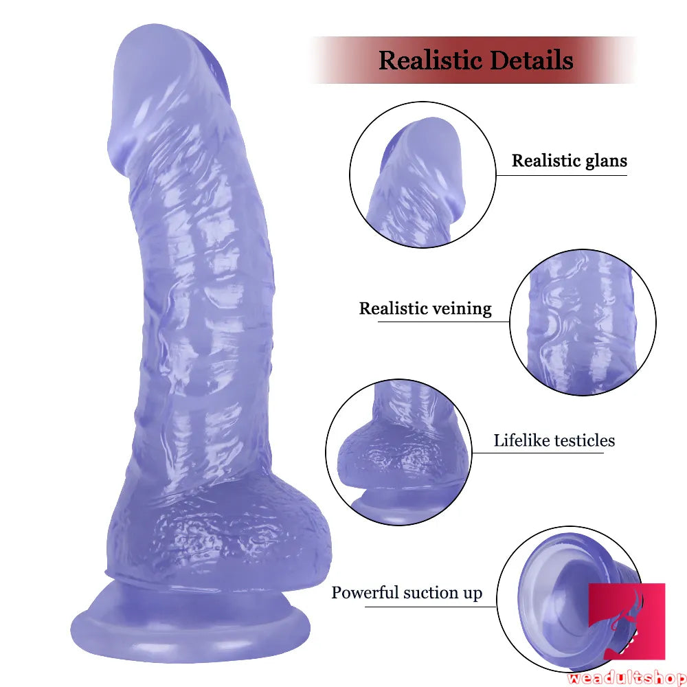 7.87in Flexible G-spot Realistic Dildo With Powerful Suction Cup