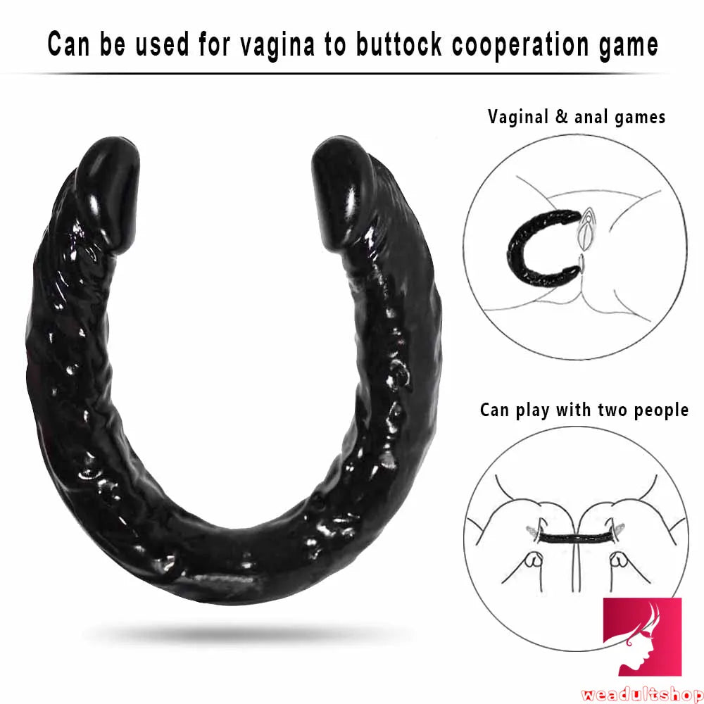 16.5in Flexible Double Dildo Long U Shape For Gay Lesbian weadultshop