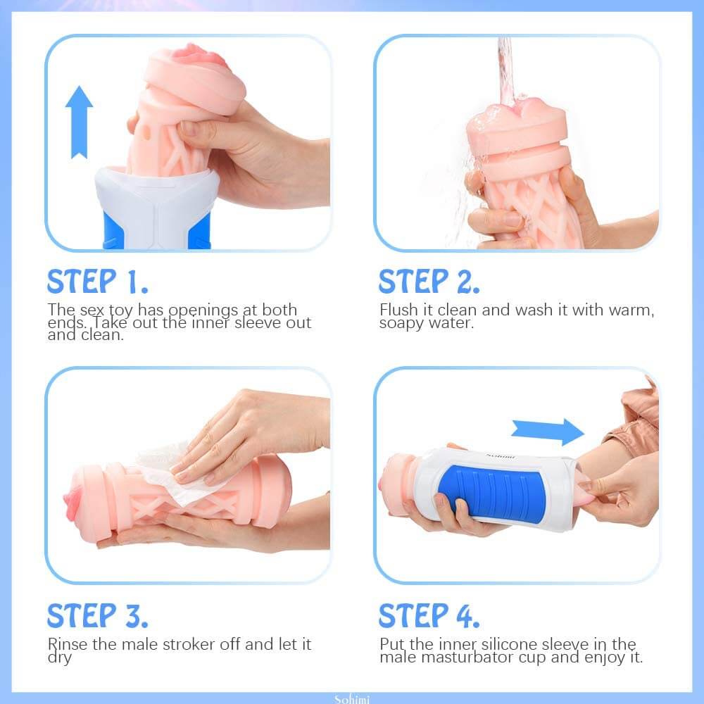 Double Headed Masturbator Pocket Pussy With Mouth and Vagina Best Sex Toys