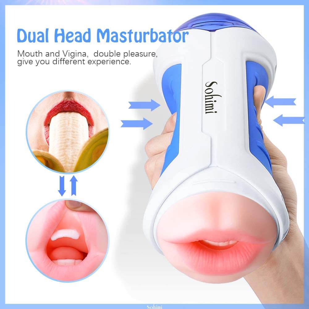 Double Headed Masturbator Pocket Pussy With Mouth and Vagina Best Sex Toys