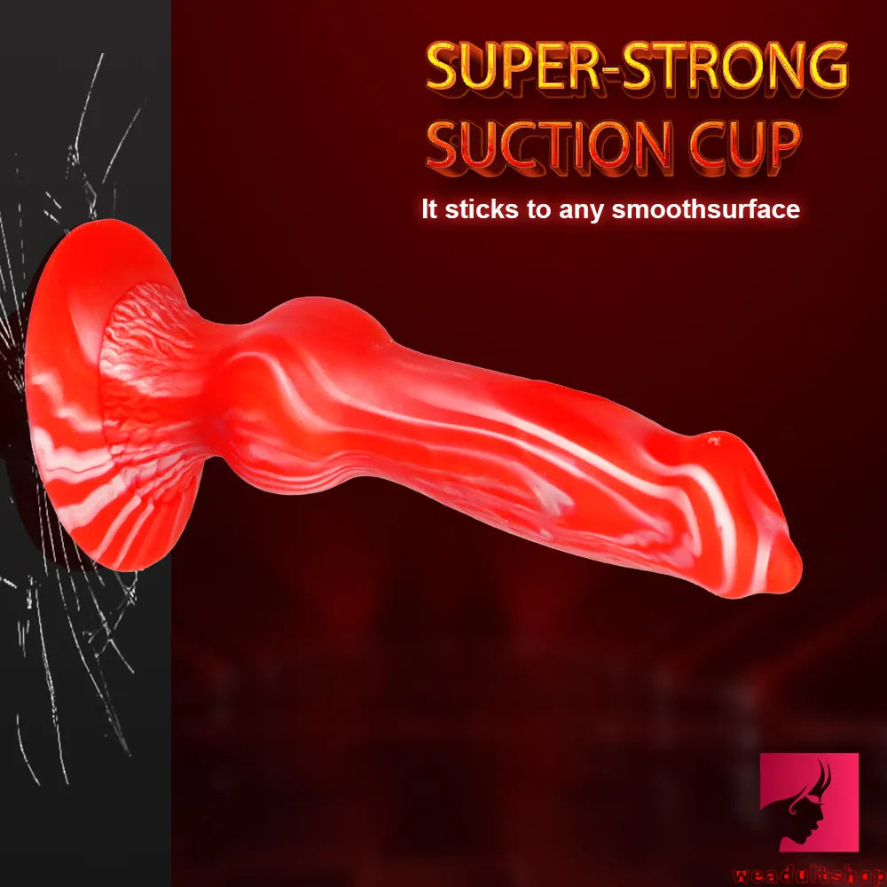 7.6in Dog Animal Odd Design Silicone Fleshly Dildo For Vagina