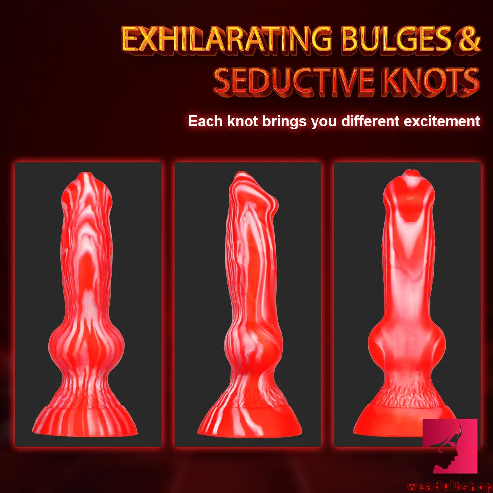 7.6in Dog Animal Odd Design Silicone Fleshly Dildo For Vagina