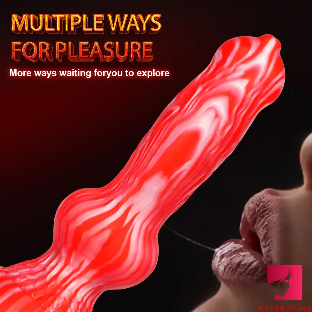7.6in Dog Animal Odd Design Silicone Fleshly Dildo For Vagina
