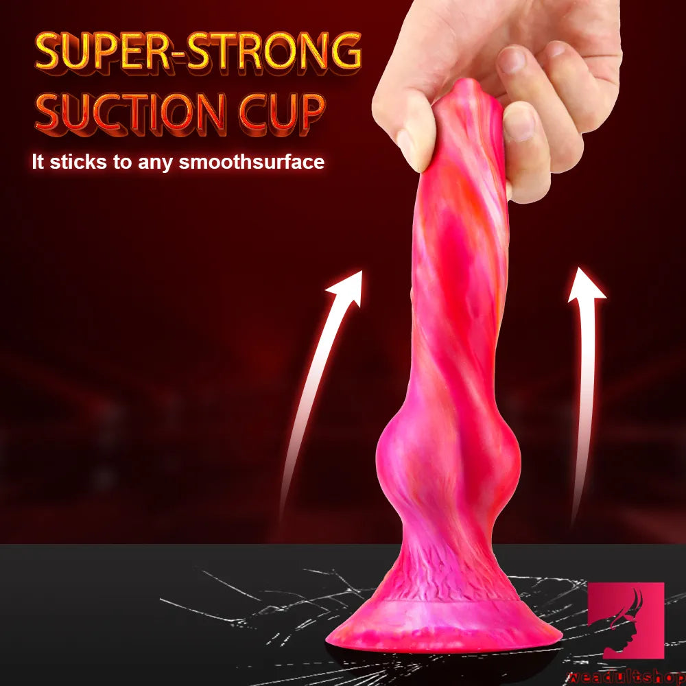 7.6in Dog Animal Odd Design Silicone Fleshly Dildo For Vagina