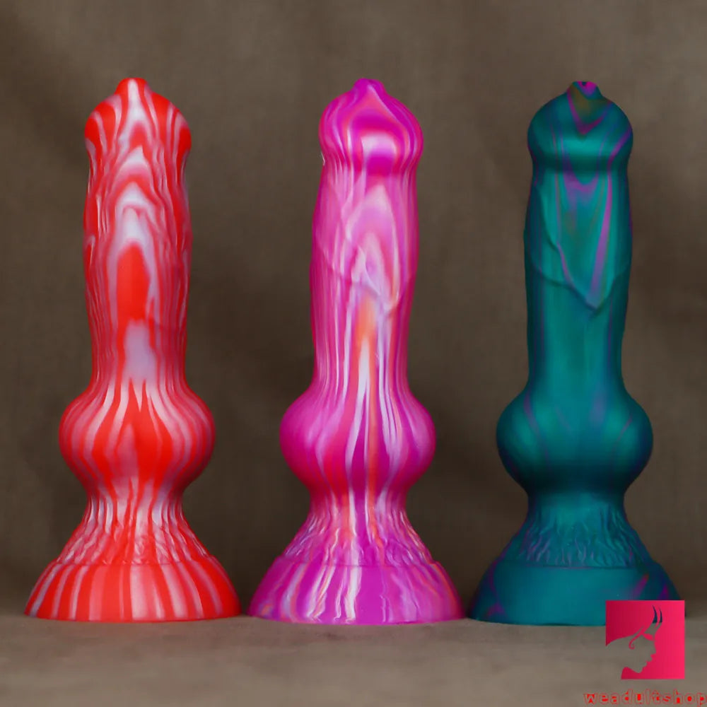 7.6in Dog Animal Odd Design Silicone Fleshly Dildo For Vagina