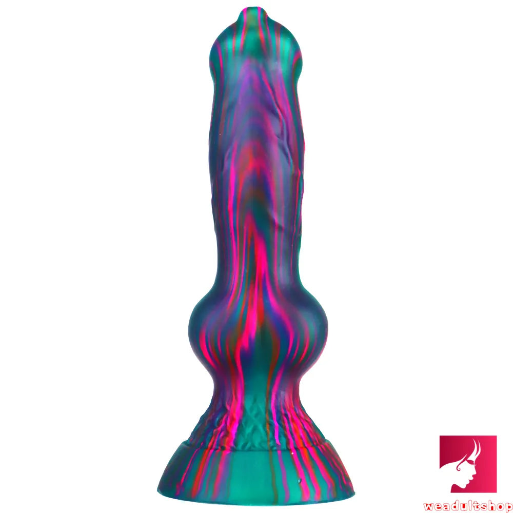 7.6in Dog Animal Odd Design Silicone Fleshly Dildo For Vagina