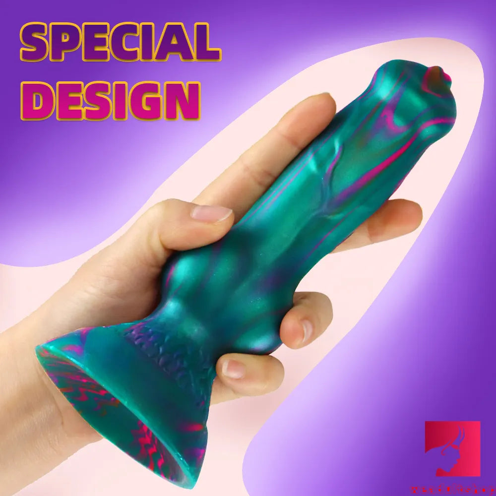 7.6in Dog Animal Odd Design Silicone Fleshly Dildo For Vagina