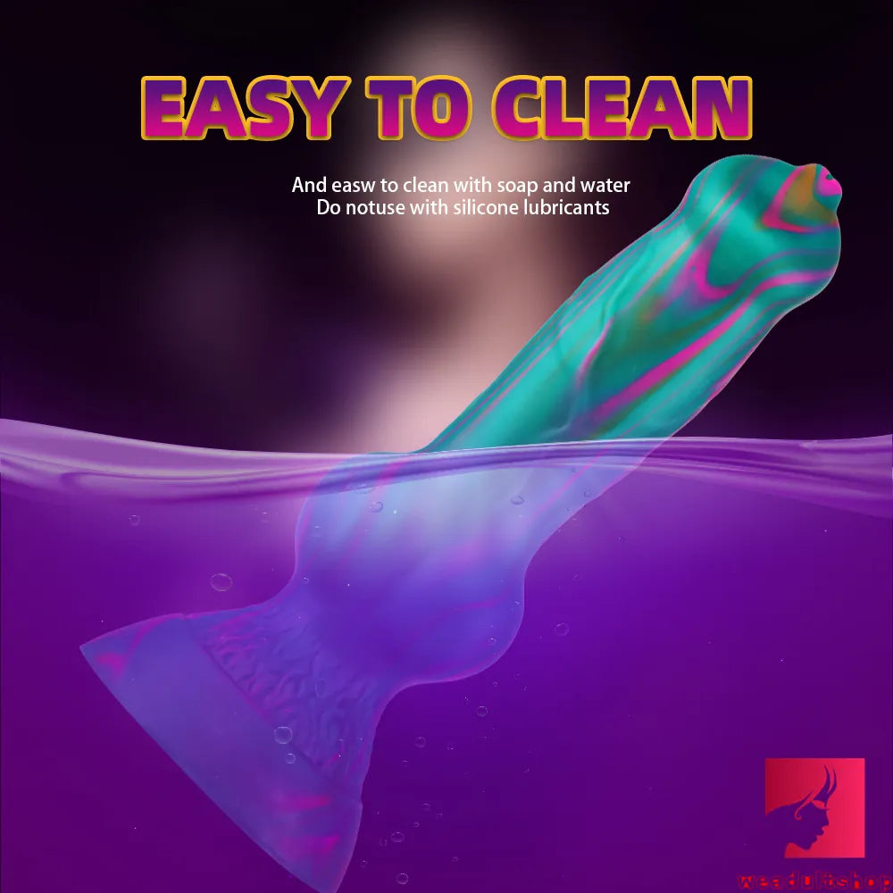7.6in Dog Animal Odd Design Silicone Fleshly Dildo For Vagina