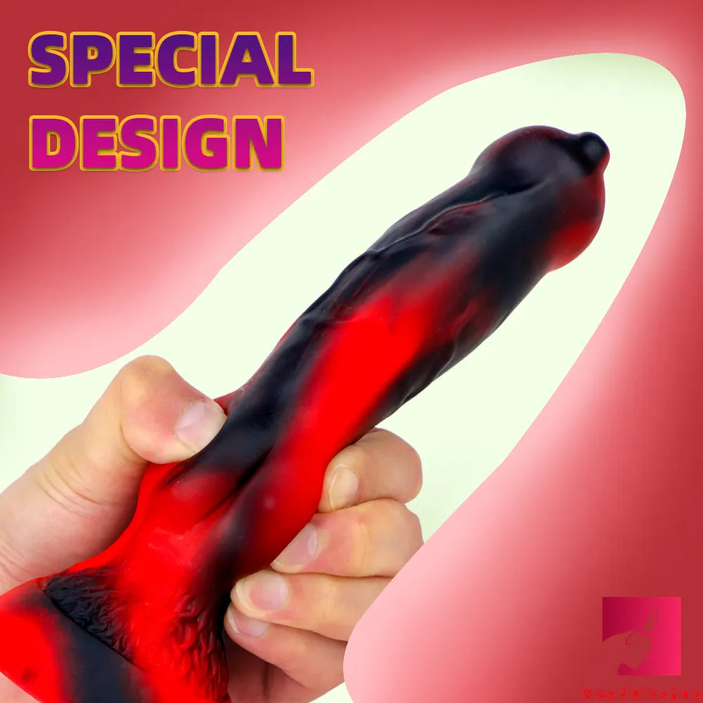 7.6in Dog Animal Odd Design Silicone Fleshly Dildo For Vagina