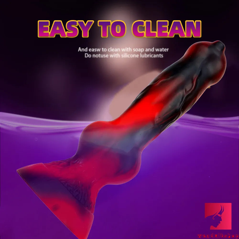 7.6in Dog Animal Odd Design Silicone Fleshly Dildo For Vagina