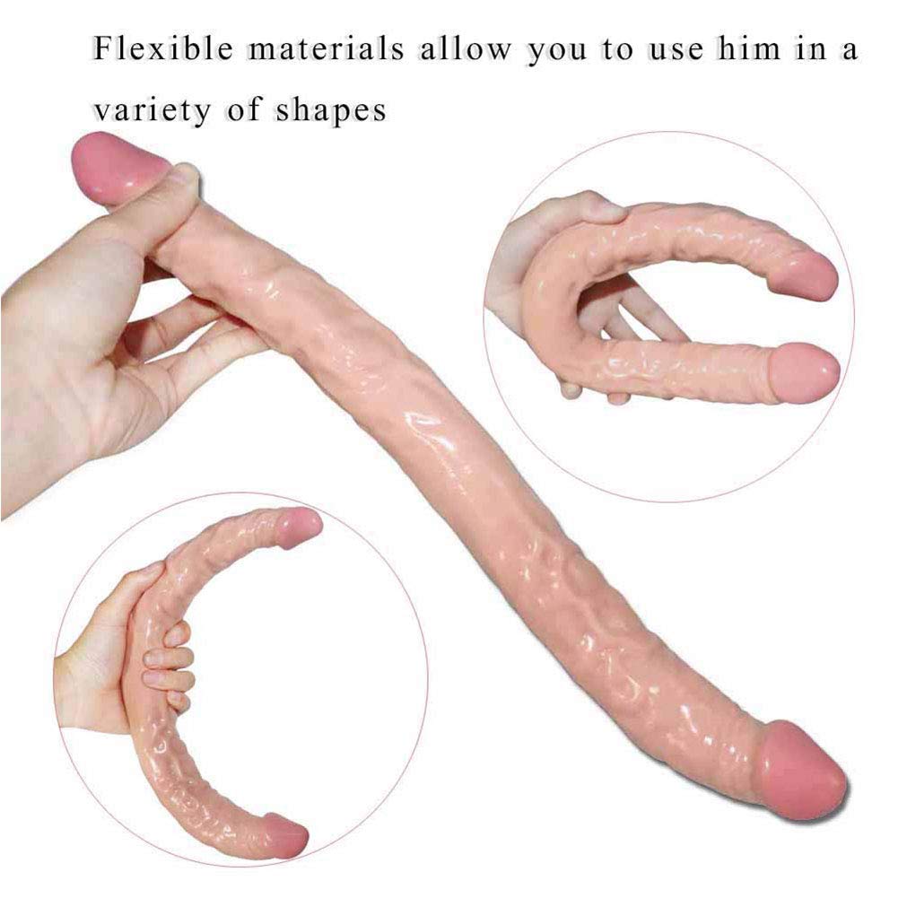 Double Ended Dildo Long U Shape For Gay Lesbian - Adult Toys