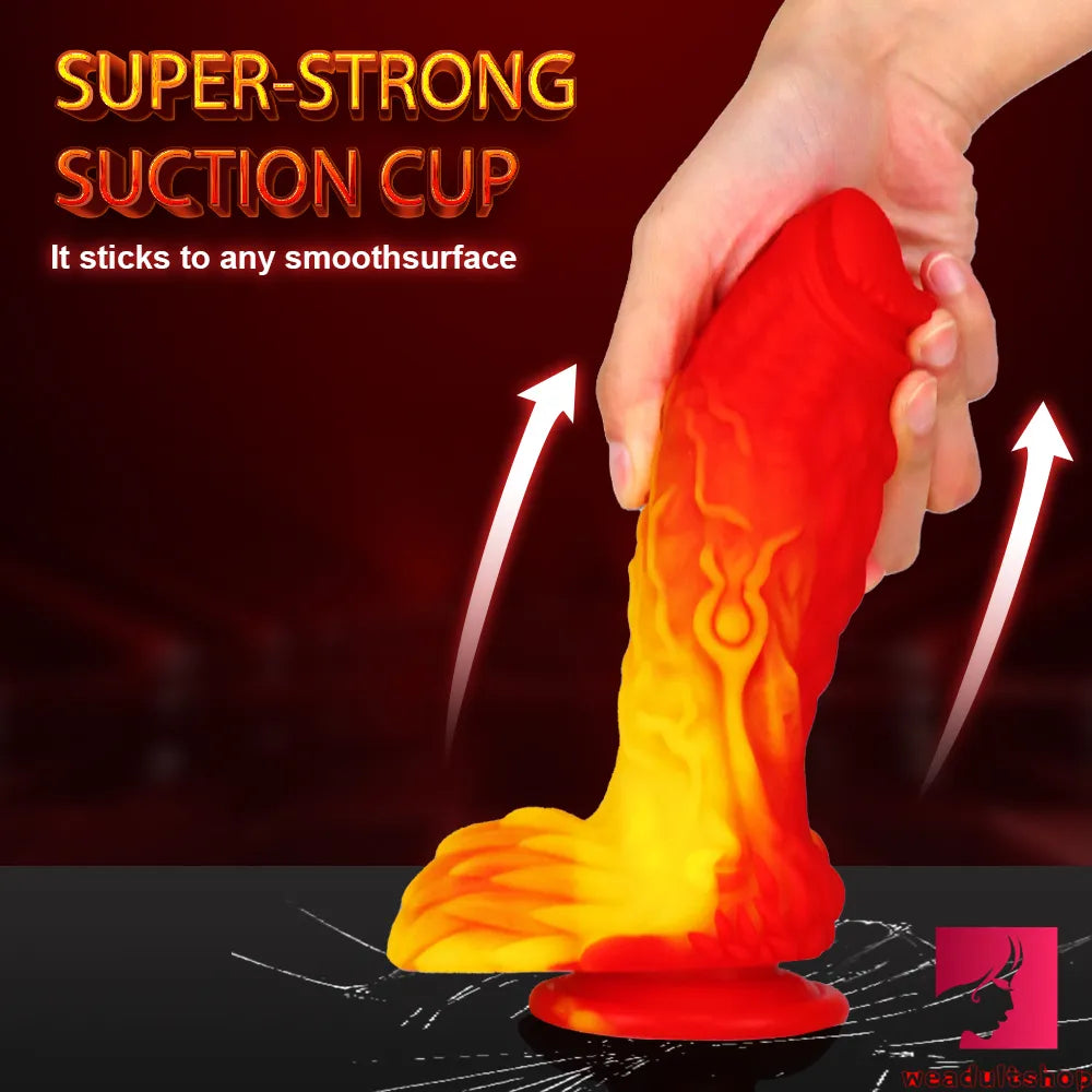 7.28in Fantasy Silicone Dragon Realistic Looking Dildo Love Toy