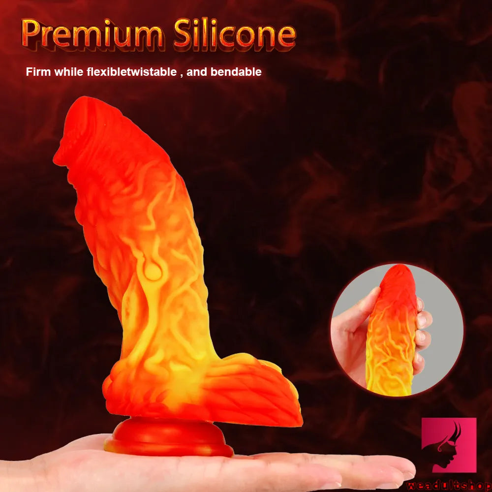 7.28in Fantasy Silicone Dragon Realistic Looking Dildo Love Toy