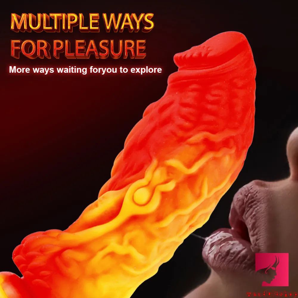 7.28in Fantasy Silicone Dragon Realistic Looking Dildo Love Toy