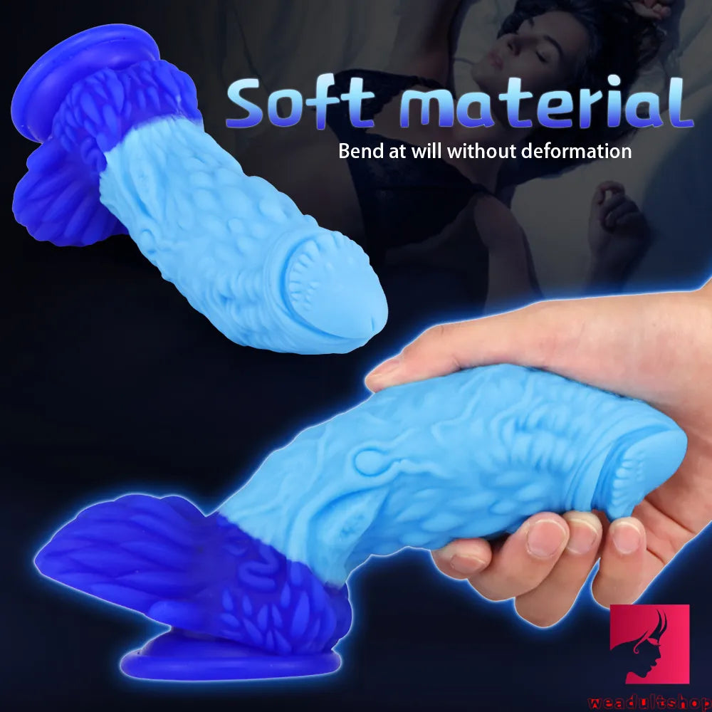 7.28in Fantasy Silicone Dragon Realistic Looking Dildo Love Toy