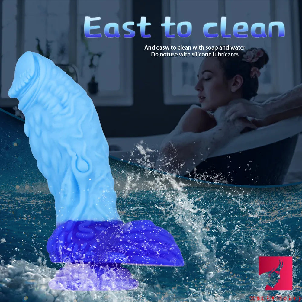 7.28in Fantasy Silicone Dragon Realistic Looking Dildo Love Toy