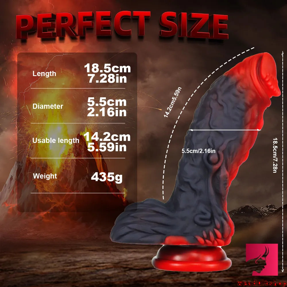 7.28in Fantasy Silicone Dragon Realistic Looking Dildo Love Toy
