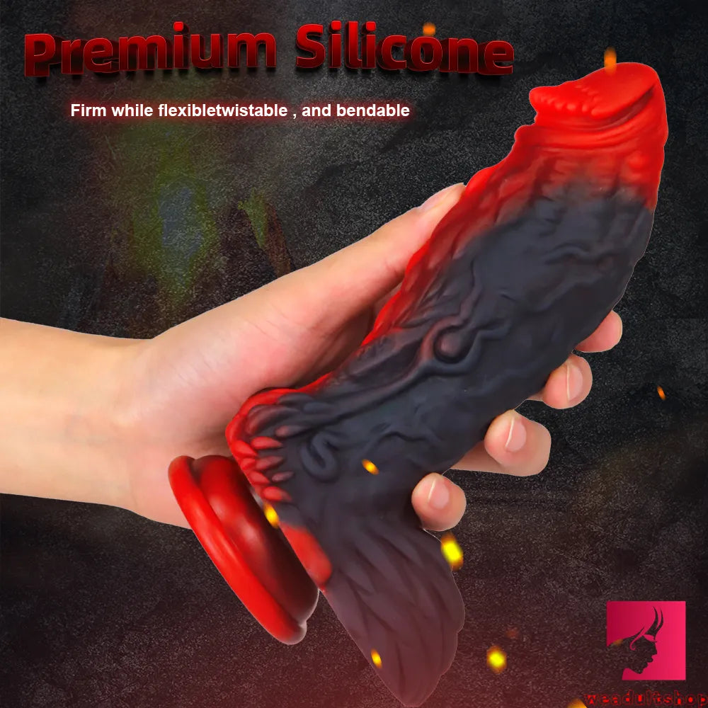 7.28in Fantasy Silicone Dragon Realistic Looking Dildo Love Toy
