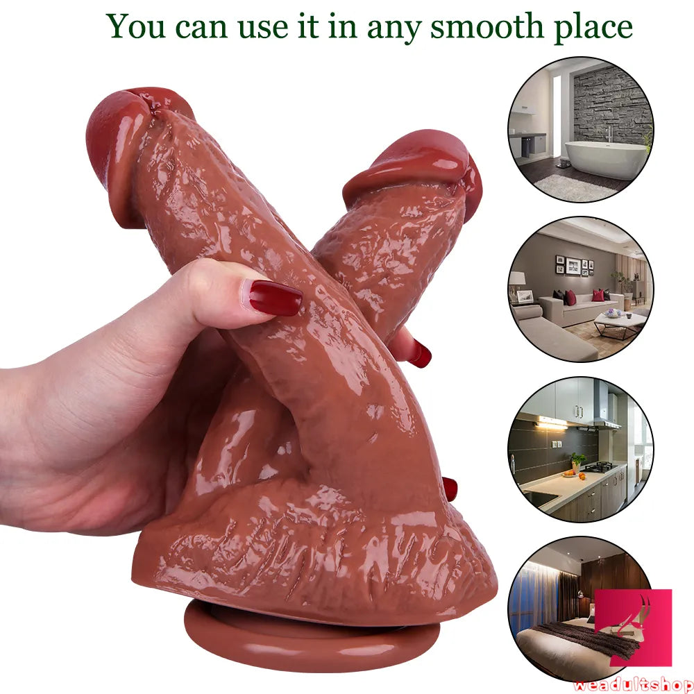 8.46in Asian Lesbian Dildo Standing Strap-on Insert Dildo Weadultshop