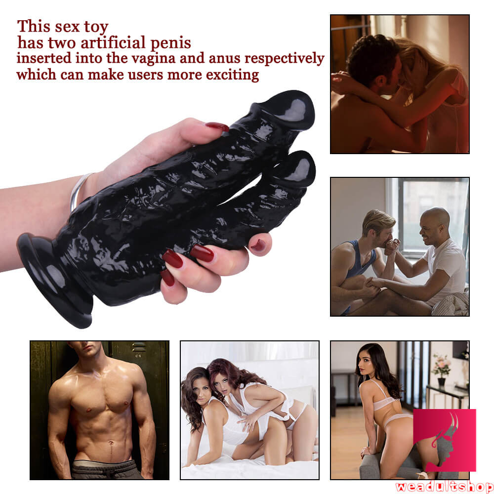 8.27in Women Fucking Dildo Textured Dual-headed Sex Toy With Sucker weadultshop