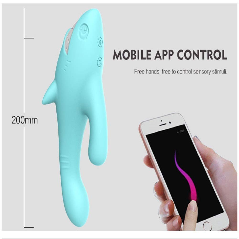 Shark Vibrator Thrusting Expanding Charging AV Massaging Wand - Adult Toys