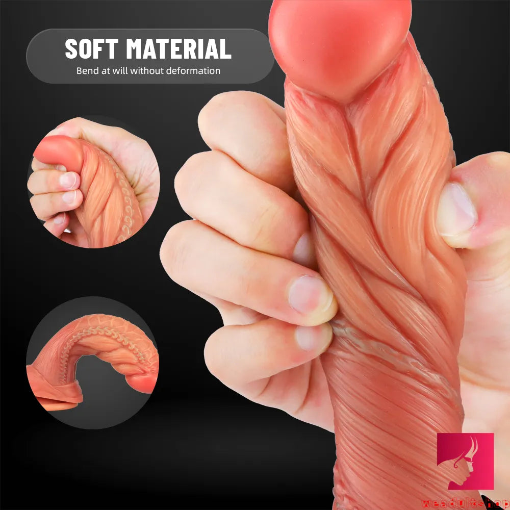 7.6in Soft Fantasy Penis Lesbian Dildo Stimulator For Women