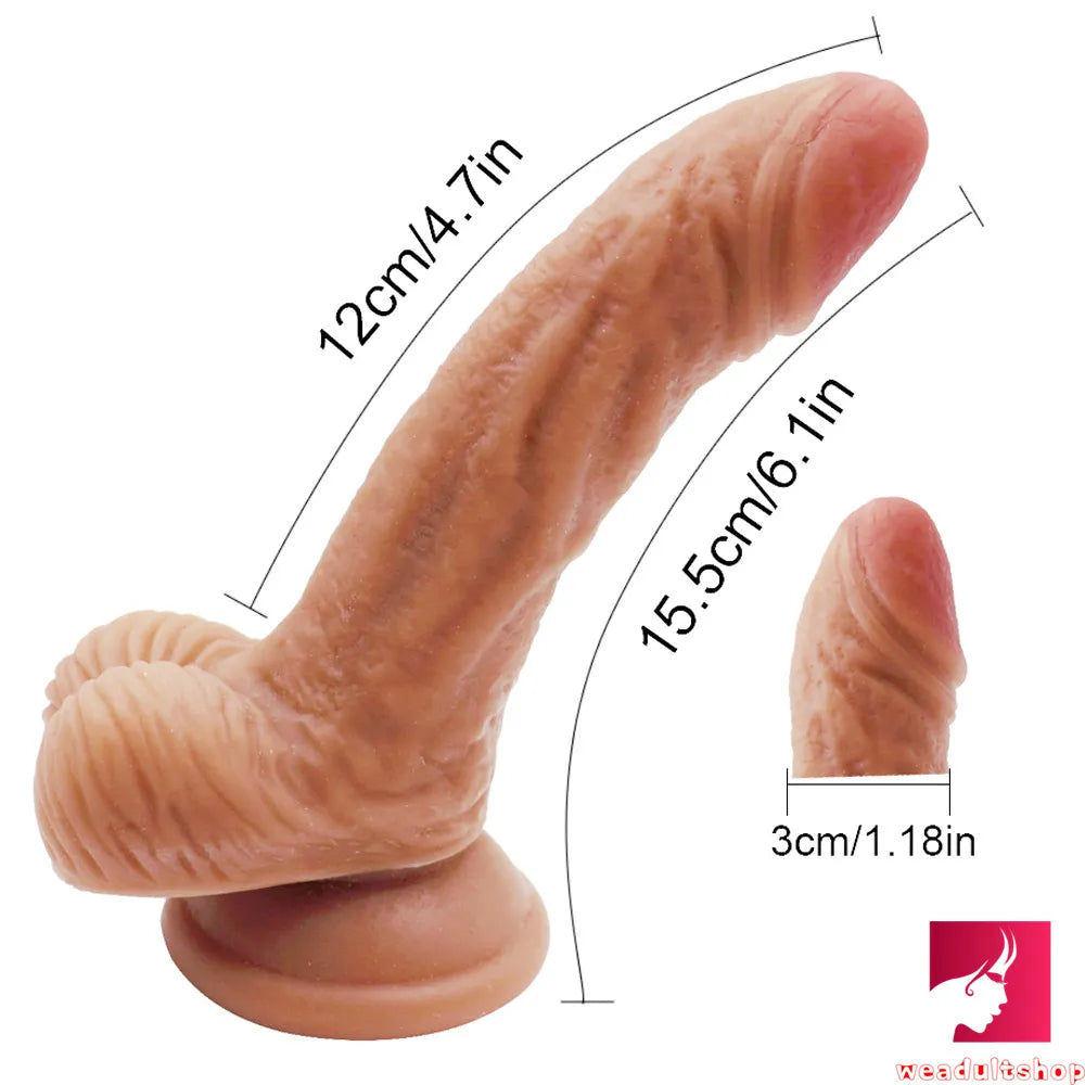 6.1in Women Using Dildo Soft Flexible Sex Toy For Women