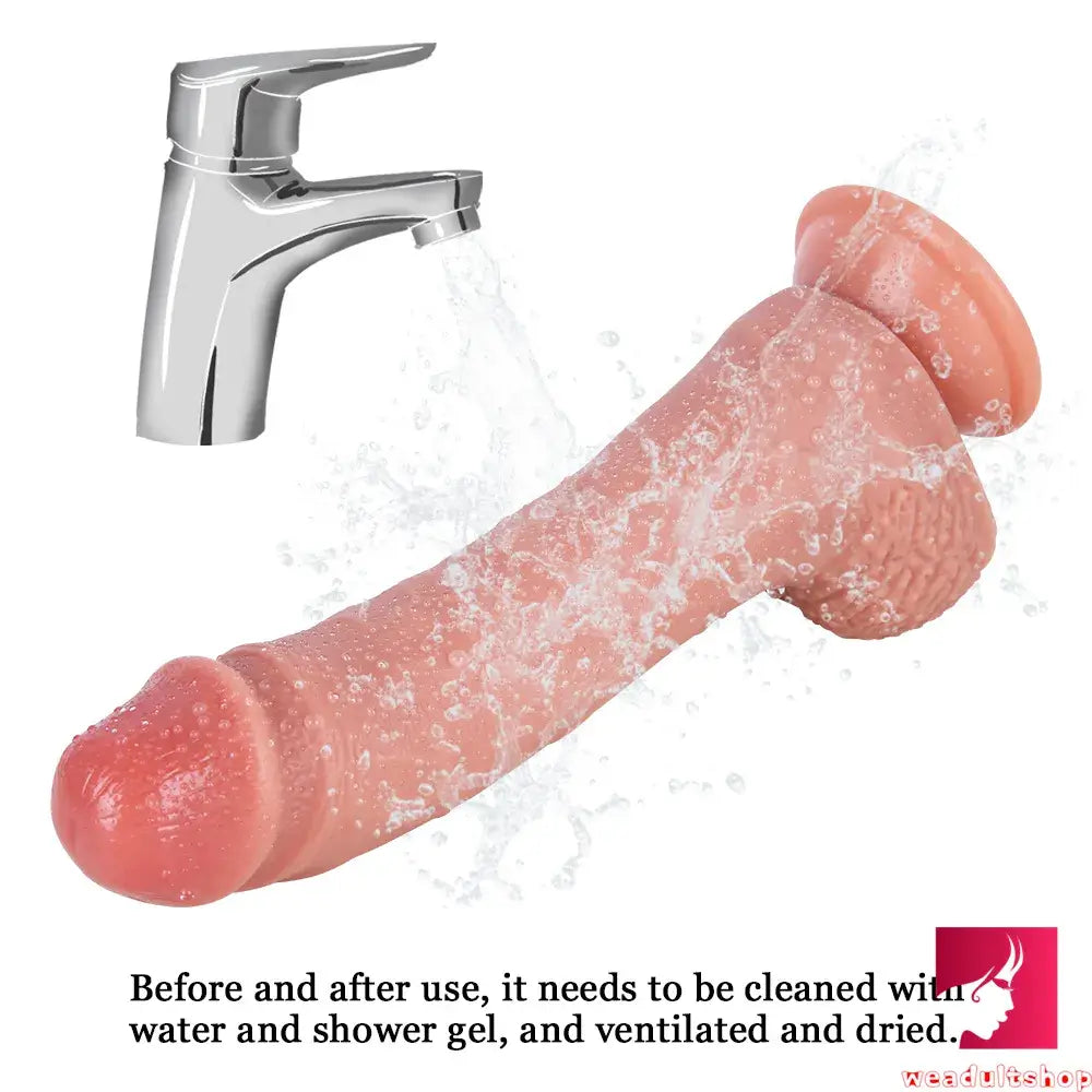 9.06in Curved Silicone Dildo Artificial Penis Toy For Adult Women