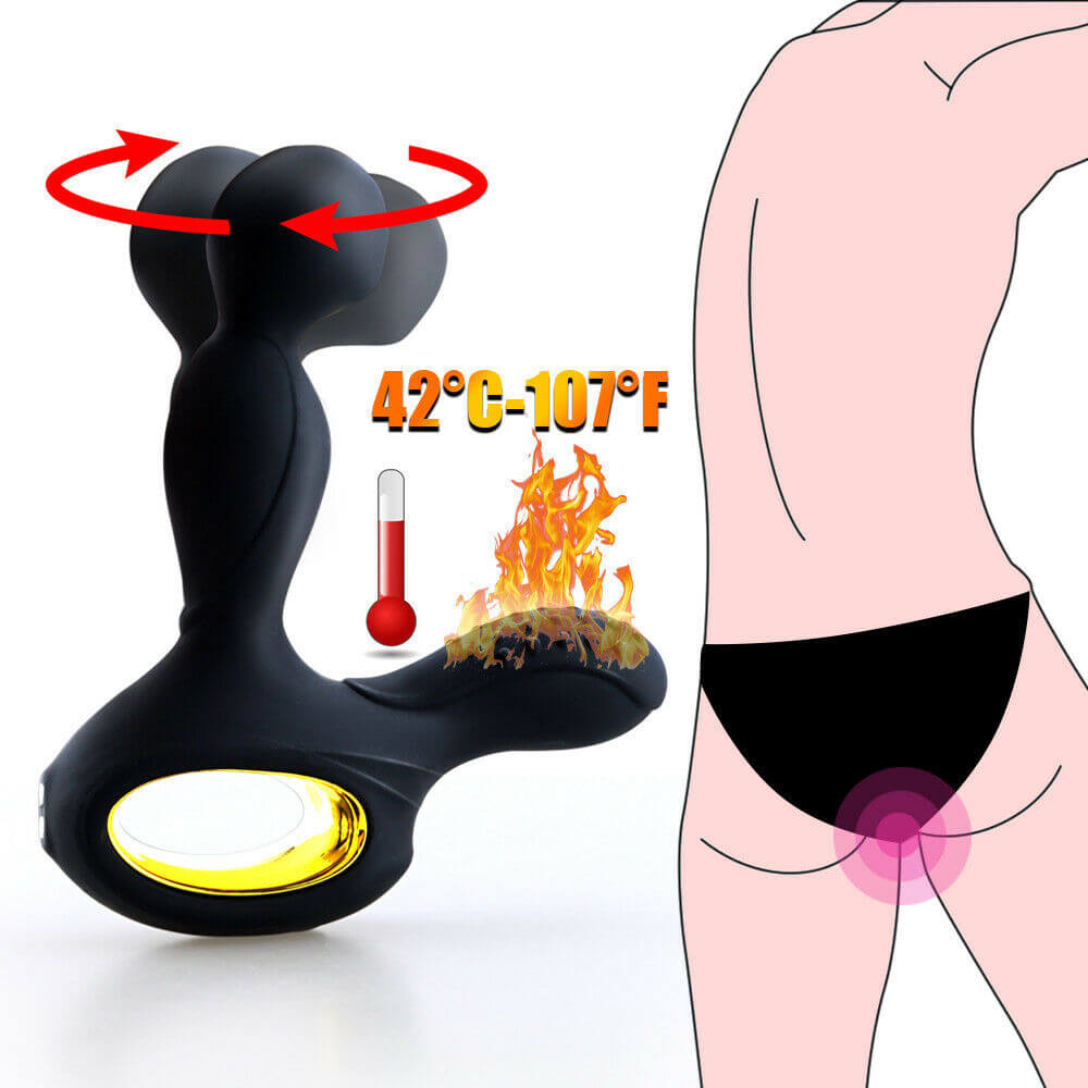 Prostate Massager Heating Rotating Toy For Gay Women - Adult Toys