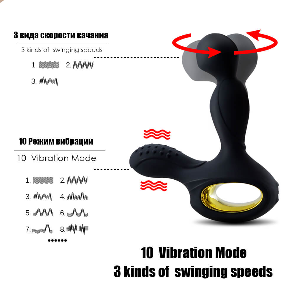 Prostate Massager Heating Rotating Toy For Gay Women - Adult Toys