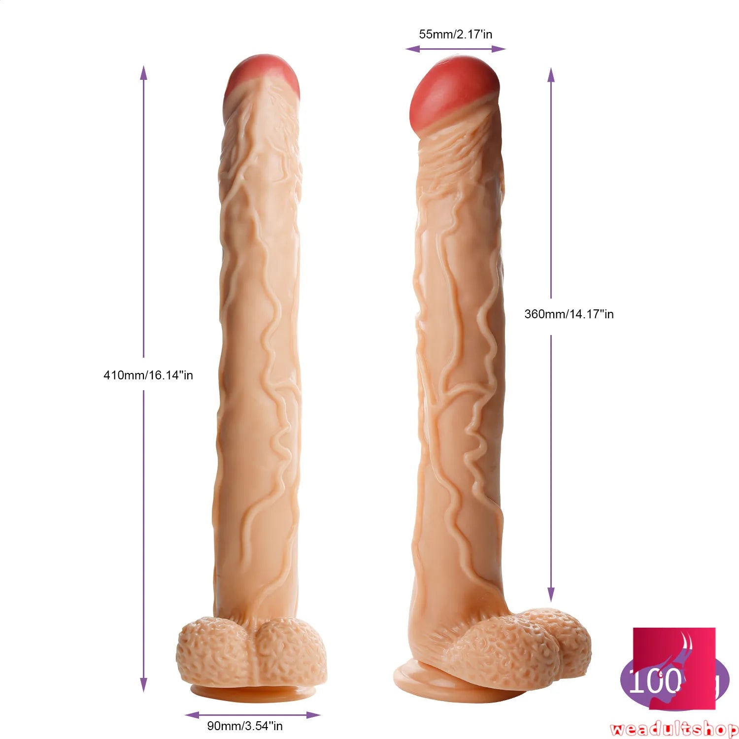 16.14in Large Super Long Skin feeling Dildo For Woman Strapon