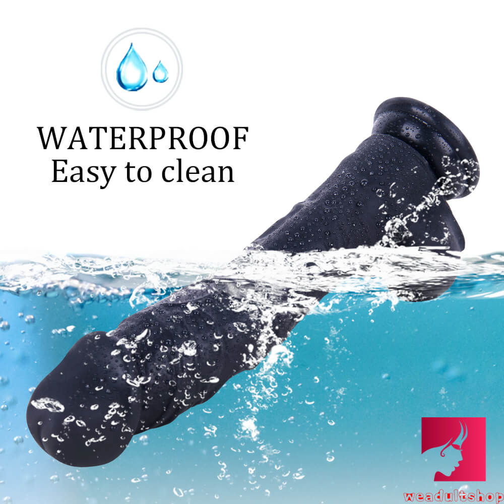 9.45in Women Using Big Dildo Sex Toy With Blue Veins