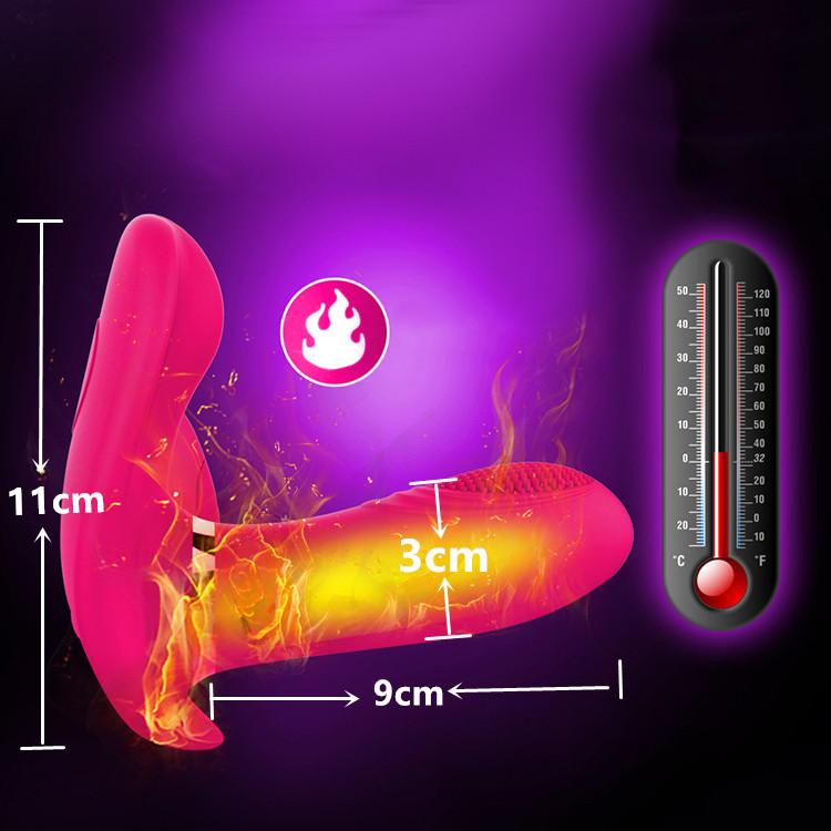 Strong Vibration Heating Dual Motors Vibrator Wearable Waterproof Toy - Adult Toys