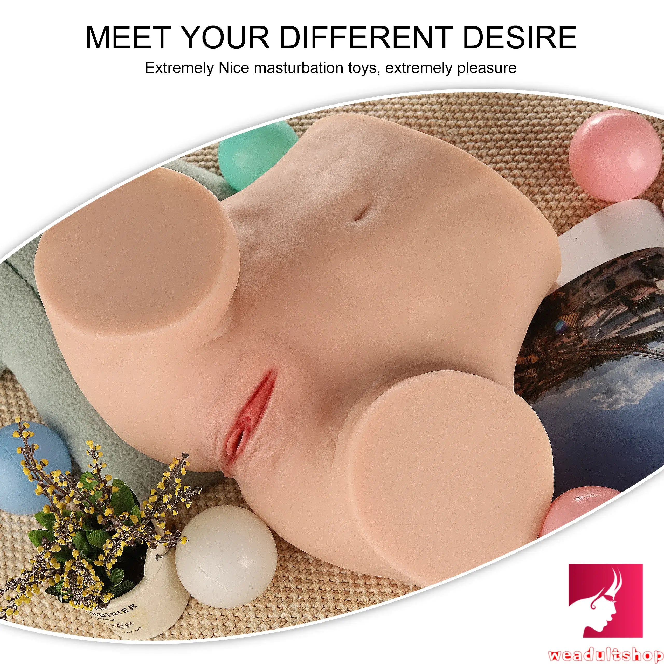 17.9lb Soft Real Skin Big Ass Sex Doll Torso For Men Stimulation