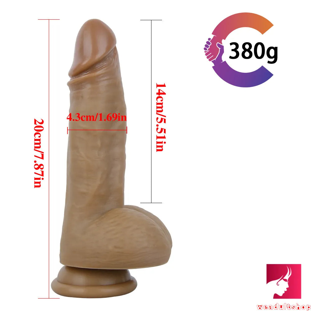 7.87in Penis G-spot Realistic Dildo with Suction Cup Adult Sex Toy