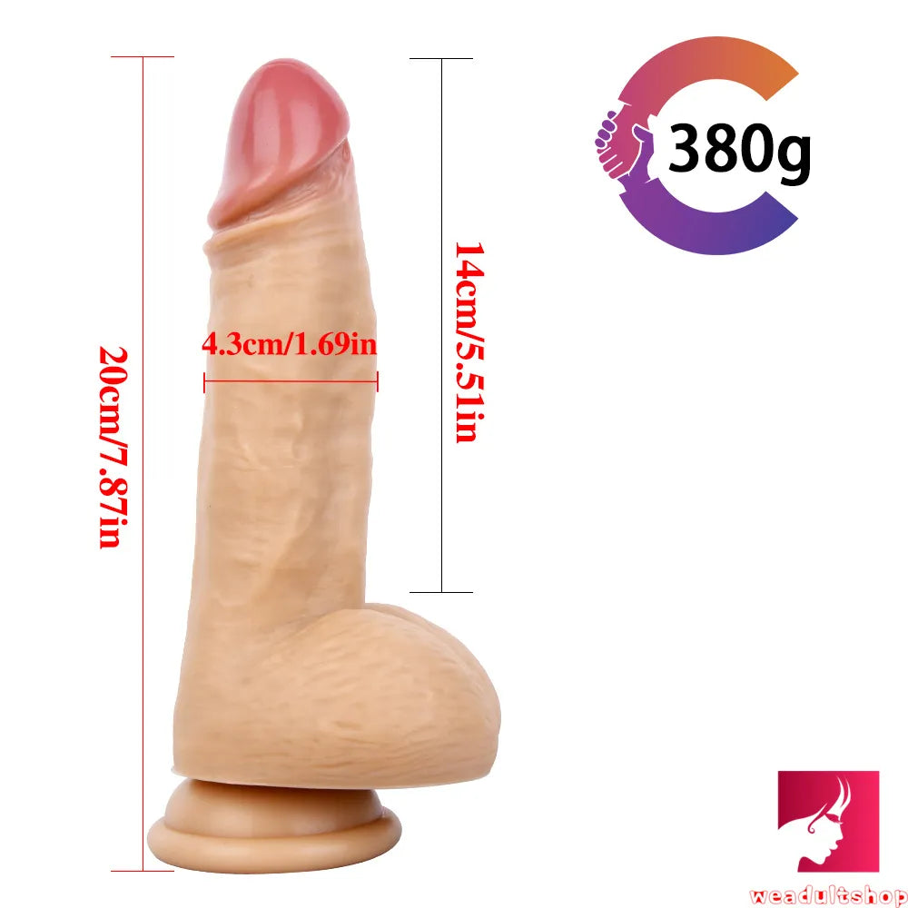 7.87in Penis G-spot Realistic Dildo with Suction Cup Adult Sex Toy
