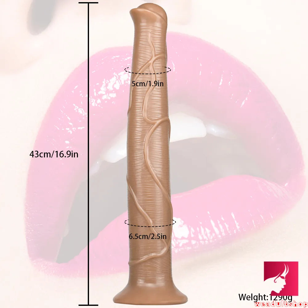16.9in Extra Long Horse Cock Dildo Animal Thick Love Anal Toy