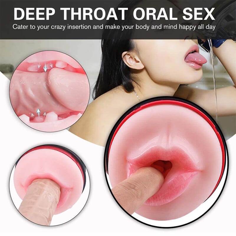 Pussy To Mouth Deep Throat Oral Sex Toy Male Stroker Toy - Adult Toys