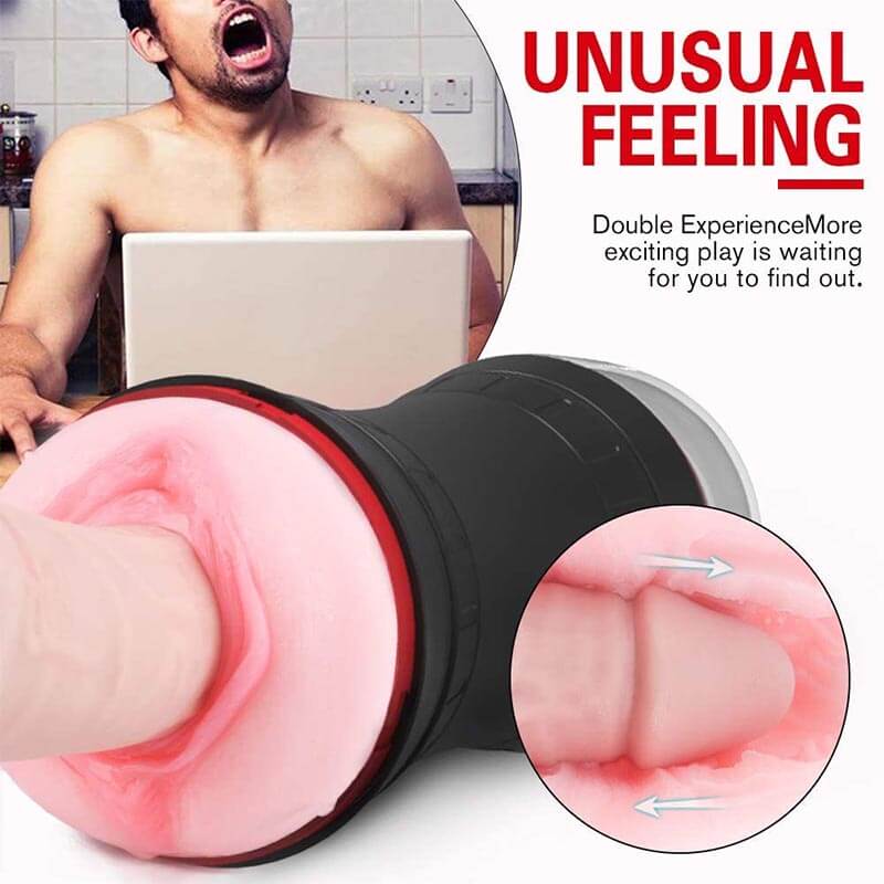 Pussy To Mouth Deep Throat Oral Sex Toy Male Stroker Toy - Adult Toys
