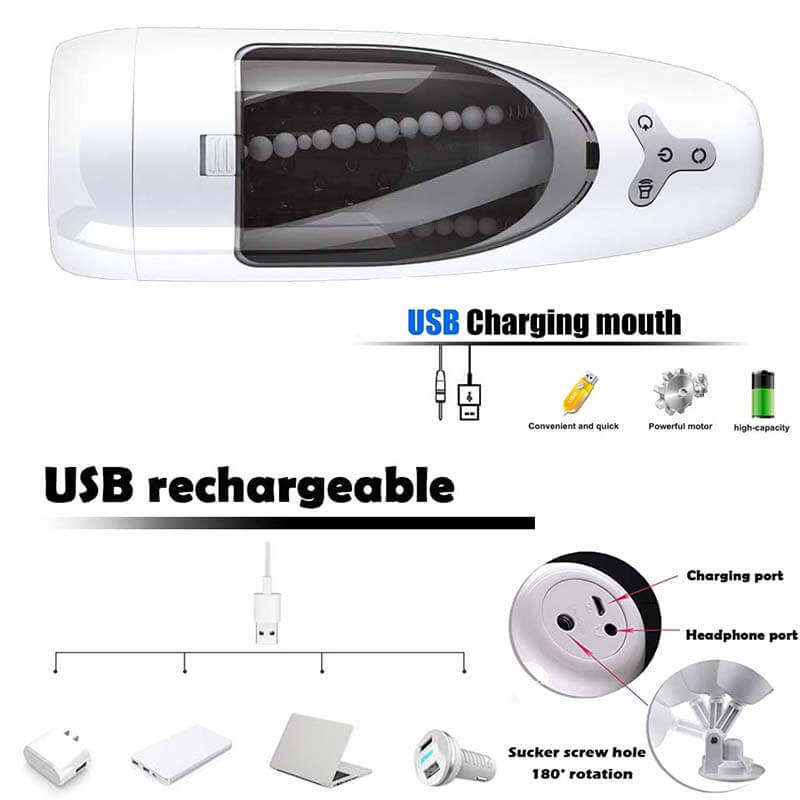 Clit Sucking Sex Toy Pussy Suction Automatic Penis Stroker - Adult Toys