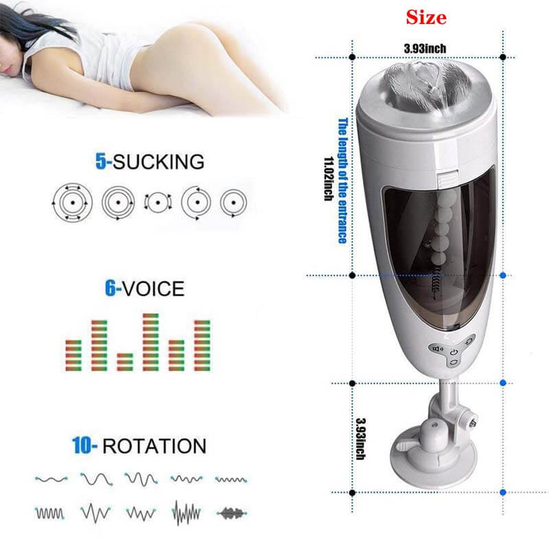 Clit Sucking Sex Toy Pussy Suction Automatic Penis Stroker - Adult Toys