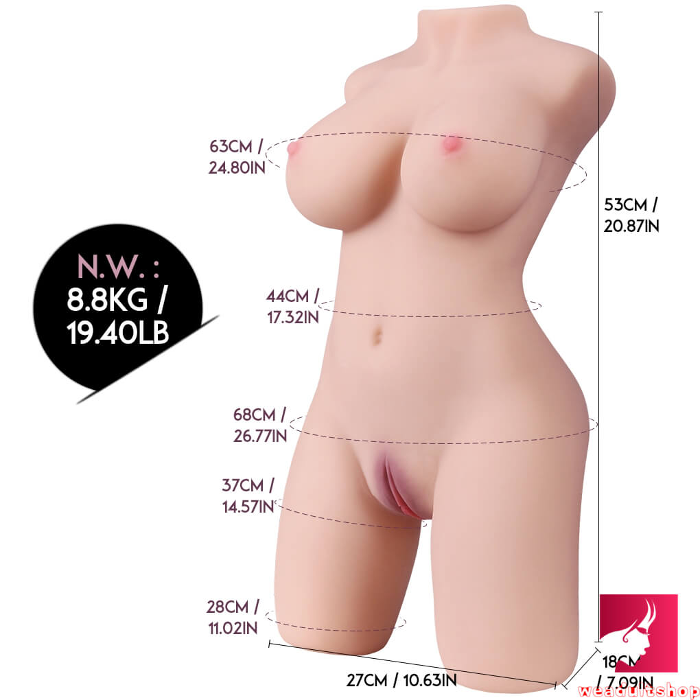 19.4lb Full Size Mature Woman Body Sex Doll Torso With Skeleton