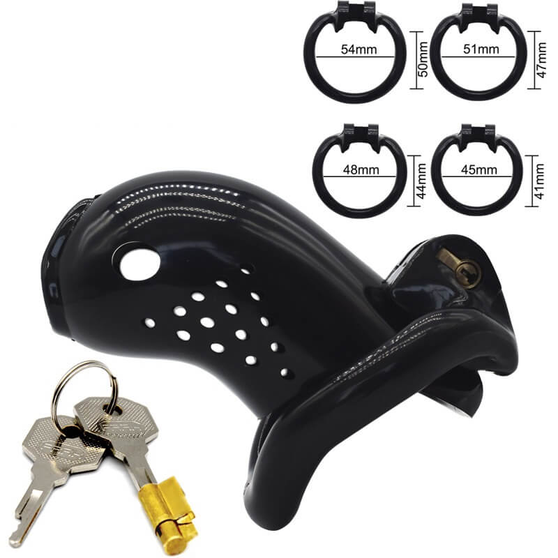 Comfortable Male Chastity Plastic Cock Cage BDSM Penis Lock Device weadultshop