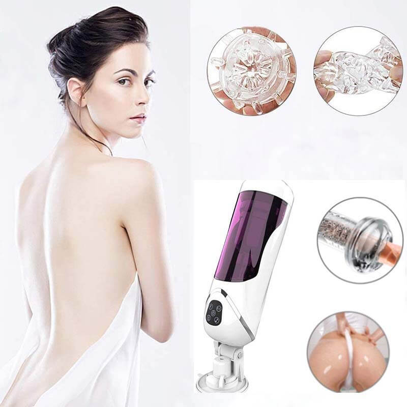 Thrusting Sex Toy Silicone Exotic Male Masturbation Cup - Adult Toys