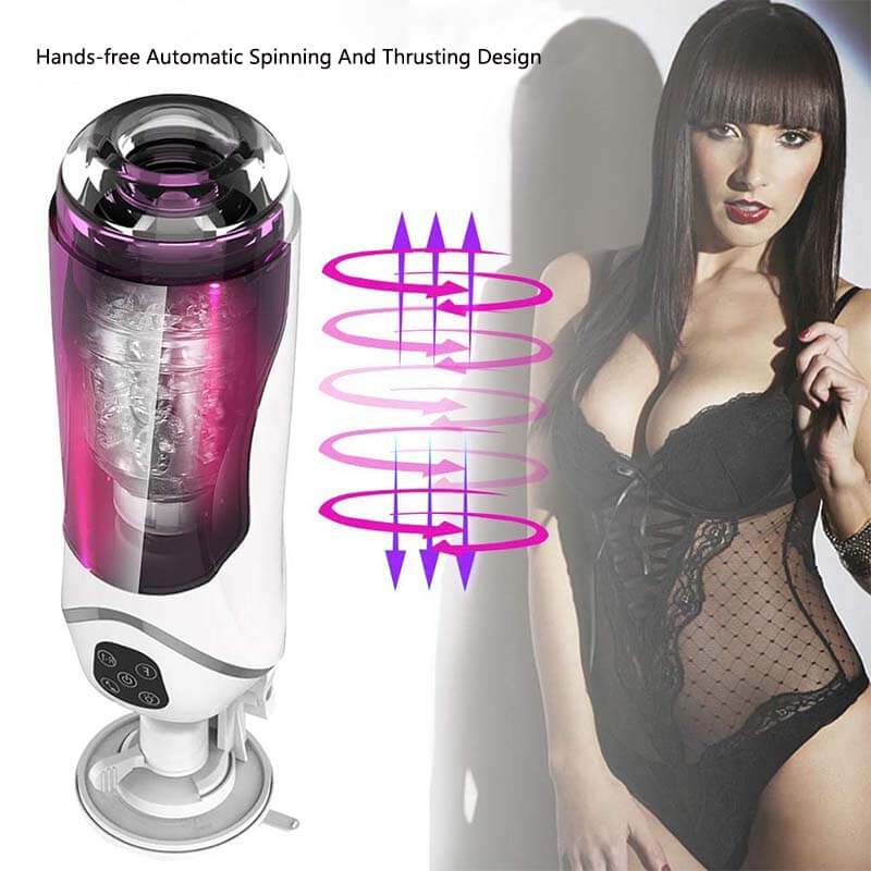 Thrusting Sex Toy Silicone Exotic Male Masturbation Cup - Adult Toys