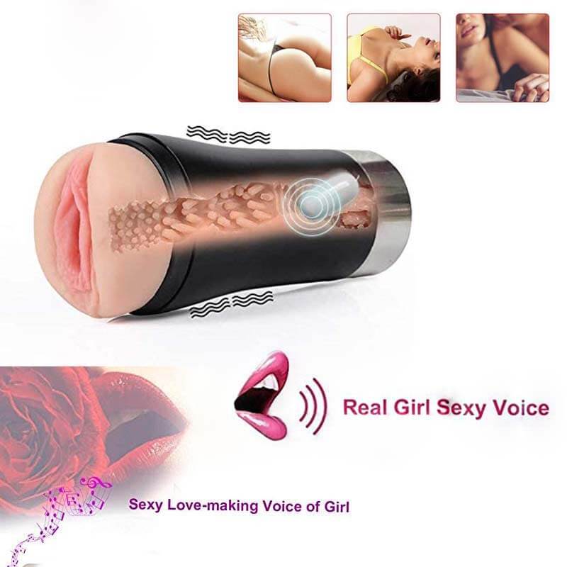Hands Free Masturbator Sound Vibrating Male Sextoy - Adult Toys