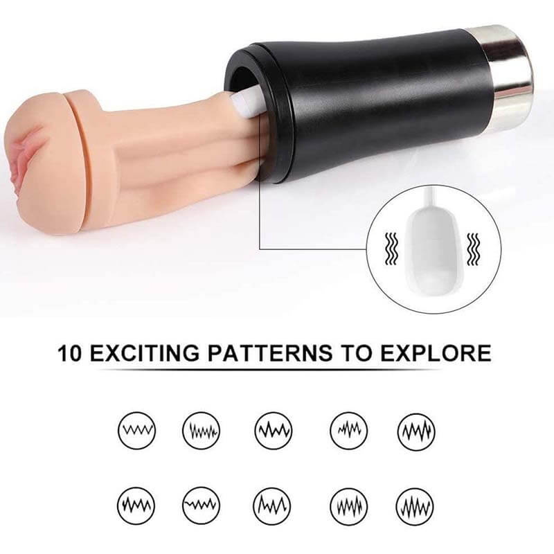 Hands Free Masturbator Sound Vibrating Male Sextoy - Adult Toys