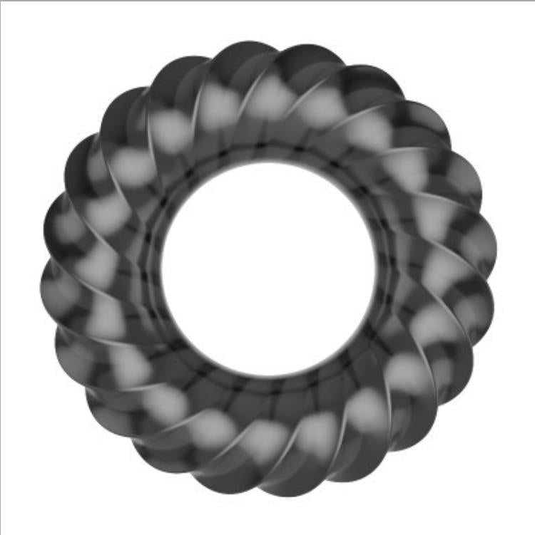 QUYUE 3D Spiral Penis Trainer Delay Ejaculation Tight Cock Ring - Adult Toys