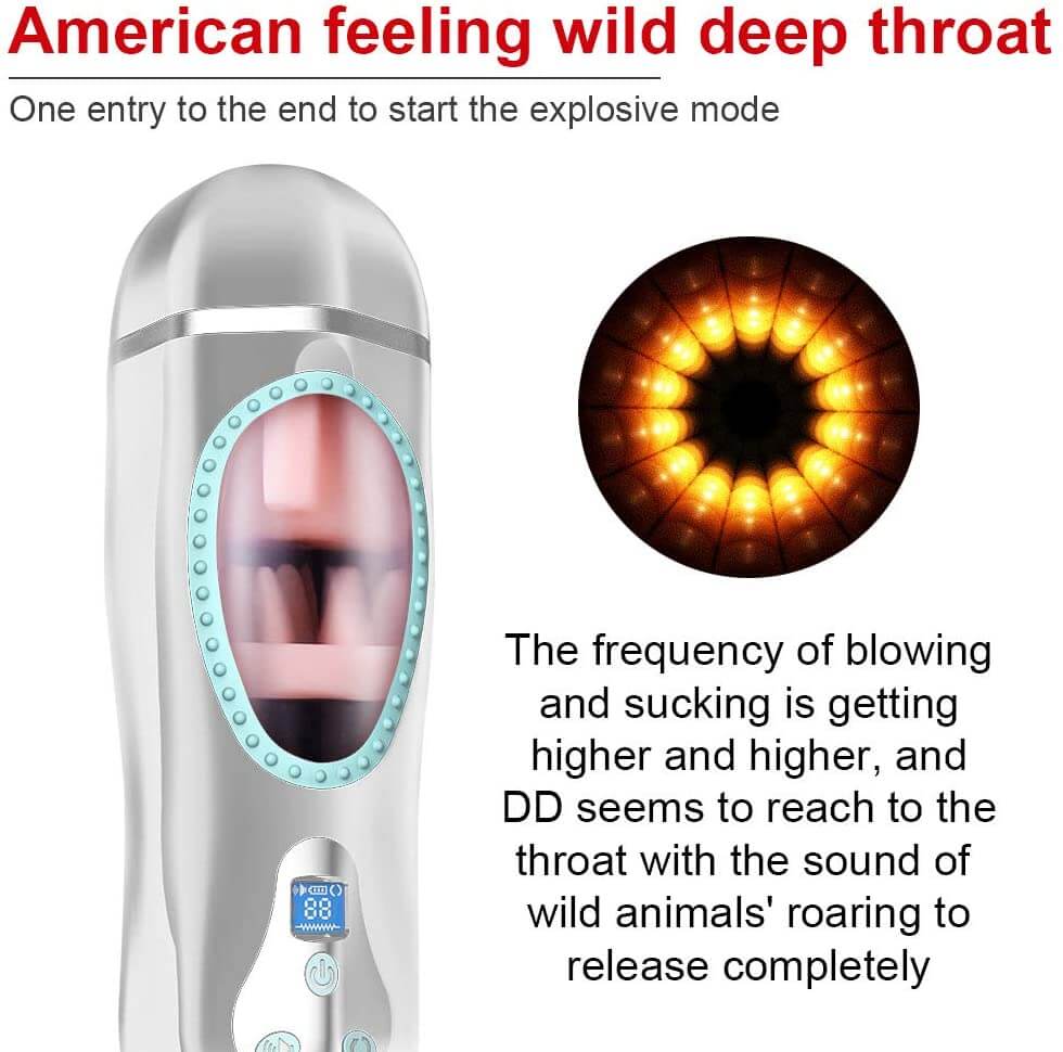 Thrusting Heating Deep Throat Rotation Vibration Sound Masturbator Best Sex Toys