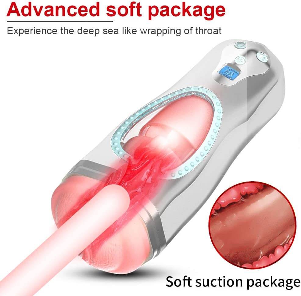 Thrusting Heating Deep Throat Rotation Vibration Sound Masturbator Best Sex Toys